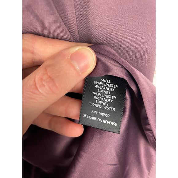 Torrid Muave Purple Longline Drape Front Blazer Plus Size 2X One Button Business - Picture 10 of 14